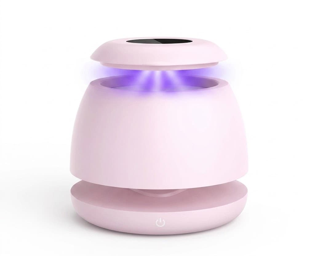 DENTAL-O Premium Ultrasonic Retainer Cleaner, Split Tank Design & 4 UV Lights, 42–47kHz Technology for Retainers, Aligners, Dentures & Mouth Guards(pink)